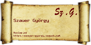 Szauer György névjegykártya