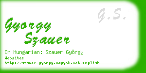 gyorgy szauer business card