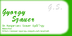 gyorgy szauer business card